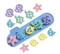 Generico Stacking Toys - 16PCS Silicone Building Blocks Sea Animal Educational Toy Sensory Stacking Blocks For Ages 1 To 4 Preschool Learning Toy