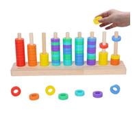 Generico Stacking Toys - Color Rainbow Rings Sensory Activities | STEM Shape Sorter Puzzle Educational Toys - For Kids Boys Girls Travel Classroom Preschool Playroom Home Party Birthday