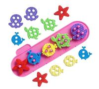 Generico Stacking Toys - Sea Animal Learning Set for Toddlered | Silicone Soft Blocks with Color Sorting Balance Game, Sensory Motor Skill Development Toy for Home Classroom Preschool Playtime