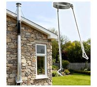 Generico Staffa di Supporto per Tubo Camino da 3 1/8" - 11" - Morsetto da Parete in Acciaio Resistente per stabilità del Tubo della Stufa e Resistenza al Vento, Supporto per Tubo da 7" di Diametro, r