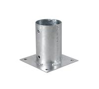 Generico Staffa Portapilastro Tondo A Bicchiere per Fissaggio su Cemento ø 81 x H 150 mm