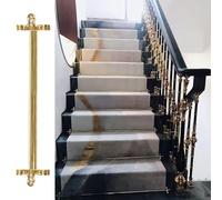 Generico Staffa Regolabile per tappeti a Rullo lucidati, Supporto Sicuro per Pavimenti, Asta per tappeti in Metallo Nero per Scale, Set Minimalista di Supporti per tappeti a Rullo con ferramenta, sol