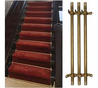 Generico Staffa Regolabile per tappeti e passatoie, in Ottone, Design Tubolare Minimalista, Include la ferramenta di Supporto per Fissare Il Tappeto.