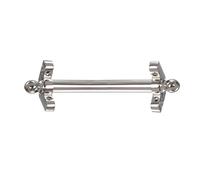 Generico Staffa Regolabile per tappeti e Scale, in Ottone Massiccio, con terminali Rotondi, Ideale per tappeti Spessi. Accessori Eleganti per Le Scale e per l'arredamento di casa.