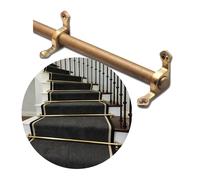 Generico Staffa Regolabile per tappeti per Scale, Supporto per tappeti per Scale, Set di aste per tappeti per Scale in Ottone, Strisce di Fissaggio Decorative Anti-Spostamento per gradini, Ideale per