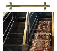 Generico Staffa Regolabile per tappeti per Scale, Supporto per tappeti per Scale, Set di aste per tappeti per Scale in Ottone, Strisce di Fissaggio Decorative Anti-Spostamento per gradini, Ideale per