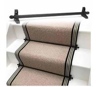 Generico Staffa Regolabile per tappeti su Scale, Supporto per tappeti su Scale, stabilizzatore Versatile per gradini in Moquette Nera, Lunghezza Personalizzabile, Accessori Resistenti alla ruggine, i