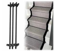 Generico Staffa Regolabile per tappeti su Scale, Supporto per tappeti su Scale, stabilizzatore Versatile per gradini in Moquette Nera, Lunghezza Personalizzabile, Accessori Resistenti alla ruggine, i