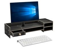 Generico staffaa Del Monitor Da Scrivania | Stand Monitor Di Legno Con Scaffale | SPAZIO -SCHEMA DI GRADIO PER ORGANIZIONE TASSULLA COMPUTER Per Laptop | Ufficio Multifunzionale Per Il Dormitorio