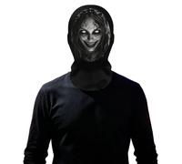 Generico Stage Performance Cosplay Headgear | Halloween Face Cover Mesh | Ghost Print Full Face Cover For Performance Themed Events Photoshoots Masquerade School Women Men Performers Carnival Stage