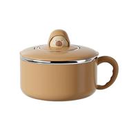 Genérico Stainless Steel Bowl - 1200 ml Large Capacity Dinnerware With Lid, Draining Noodle Bowl | Rice, Soup, Fruit, Vegetabili | Dormitory, Home, Commuting, Workplace