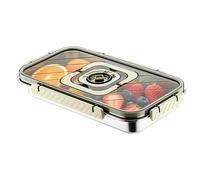 Generico Stainless Steel Bread Box - Kitchen Storage Container | Metal Bread Keeper with Roll Top Lid, Countertop Organizer Bin, Loaf Holder for Bagels Pastries and Homemade Breads