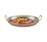 Generico Stainless Steel Cooking Pan, Double Handle Uncoated pa ella, 7.09x4.92x1.18 inches Convenient Compact Skillet Pot for Kitchen Cookware, Outdoor Camping, Dining, and Home Use