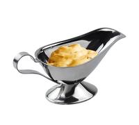 Generico Stainless Steel Gravy Boat - 10 Ounce Sauce Cup With Handle, Elegant Pouring Seasoning Server | Tabletop Sauce Dish For Dining Kitchen Home Holiday Meal Party Creamer Dressing Service Use
