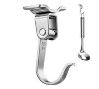 Generico Stainless Steel Hooks Outdoor, Multipurpose Under Cabinet Hanger, Indoor & Outdoor Multi-functional 180/360 Degrees Rotation Organizer Holder For Bathroom Shower Wall Storage Under Cabinet