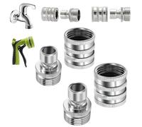 Generico Stainless Steel Hose Connect Fittings Set,Universal Fit 3/4" Thread Durable Water Hose Connector Kits,Easy Connection Set for Outdoor Hoses Equipment