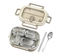 Generico Stainless Steel Insulated Lunch Box with Spoon and Chopsticks, Leak-Proof Odor-Resistant Food Storage Container, Divided Hot Meal Carrier for Travel Daycare Beach Backpacking