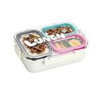 Generico Stainless Steel Lunch Box, 3-Compartment Leak-Proof Container, 8.98x6.61x2.72inch with Secure Lid Design, Sturdy Food Grade Steel Build, Meal Prep Storage System for Use