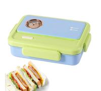 Generico Stainless Steel Lunch Box, Leak-Proof Food Compartment Storage Container, Sturdy Portable Organizer, Suitable for School Office Kindergarten Picnic Travel Camping Outdoor Meals