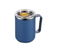 Generico Stainless Steel Mug with Handle, Modern Insulated Metal Coffee Cup, 3.35x4.53x2.99 inches Compact Portable Reusable Water Cup, Ideal for Camping Homes Work and Outdoors
