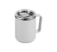Generico Stainless Steel Mug with Handle, Modern Insulated Metal Coffee Cup, 3.35x4.53x2.99 inches Compact Portable Reusable Water Cup, Ideal for Camping Homes Work and Outdoors