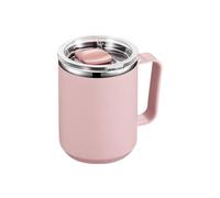Generico Stainless Steel Mug with Handle, Modern Insulated Metal Coffee Cup, 3.35x4.53x2.99 inches Compact Portable Reusable Water Cup, Ideal for Camping Homes Work and Outdoors