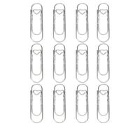 Generico Stainless Steel Paperclip Pen Holder For Notebook | 12 Pieces Heart Shaped Pencil Paperclip, 8cm Journal Metal Penclip for Work Study Office Classroom School Home Journal Notebook Planner
