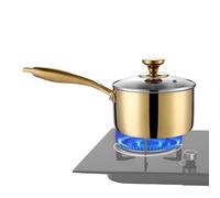 Generico Stainless Steel Sauce Pan - 16cm Small Lidded Cooking Vessel, Steel Kitchen Cookware, Nonstick Sauce Heating Cooker Even Simmer | Lidded Cooking Vessel,for Home Kitchen Restaurant Outdoor