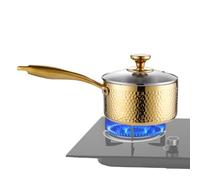Generico Stainless Steel Sauce Pan - 16cm Small Lidded Cooking Vessel, Steel Kitchen Cookware, Nonstick Sauce Heating Cooker Even Simmer | Lidded Cooking Vessel,for Home Kitchen Restaurant Outdoor