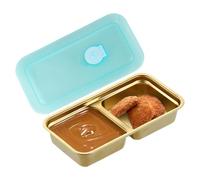 Generico Stainless Steel Snack Box,Metal Food Containers - Lidded Storage Bins Food Case for Daily Use Dried Fruits Nuts Travel Short Trips Home School Kindergarten Daycare Picnics