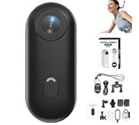 Generico Stallion Frames Body Camera, Stallionframes 4K Mini Handsfree Bodycam, HD 1080p/4k Gosnap - Thumb Camera Necklace with 360° RotationSpring Clip, Mount Anywhere (Black,4K)