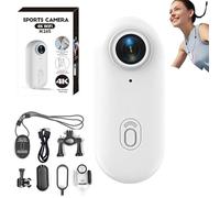 Generico Stallion Frames Body Camera, Stallionframes 4k Mini Handsfree Bodycam, HD 1080p/4k Pocket Action Cam with Waterproof Case、Bracket for Cycling, Travel, Pet, Photography (White-Standard,4K)