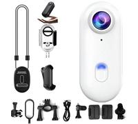 Generico Stallion Frames Body Camera, Stallionframes 4K Mini Handsfree Bodycam, Stallionframes Camera Wearable Magnetic Body Cameras with Audio & Video Recording, for Bike Riding, Pets (1080P White)