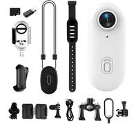 Generico Stallion Frames Body Camera, Stallionframes 4K Mini Handsfree Bodycam, Thumb-Sized 4K/1080P HD with 30M Waterproof Case, Magnetic Clip for Cycling, Diving & Pet Adventures (White,1080P)