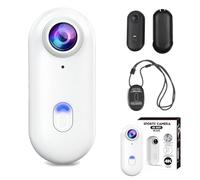 Generico Stallion Frames Body Camera, Stallionframes Wearable Magnetic Body Camera, with Waterproof Case, Audio & Video Recording, for Cycling, Diving, Pet, Vlogging (White,1080P,Standard)