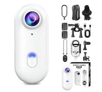 Generico Stallion Frames Body Camera, Stallionframes Wearable Magnetic Body Camera, with Waterproof Case, Audio & Video Recording, for Cycling, Diving, Pet, Vlogging (White,1080P,Advanced)