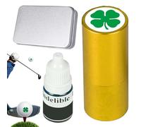 Generico Stampatore per palline da golf,da golf in metallo riutilizzabile con inchiostro ricaricabile | Stencil e pennarello riutilizzabili per la marcatura delle palline da, da fai-da-te, re
