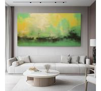 Generico Stampe su Tela 80 x 60 cm, Astratto Misterioso Alberi Nuvole Stampe Verde Quadro su Tela Non Tessuta Quadri Moderni Soggiorno Camera da Letto Quadro Salotto Decorazione (Senza cornice)