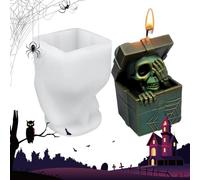 Generico Stampi in Silicone per Halloween - Stampo in Silicone per Stucco - Facile Rimozione Stampi Gesso Artigianato per Decorazioni Festive Progetti Terapia