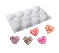 Generico Stampi In Silicone Per Muffin,Stampo In Silicone Per Dolci Accessori Cottura - Cuore Spezzato Antiaderente Riutilizzabile Per Cioccolato Brownie Mousse Crostata Pane Dolci