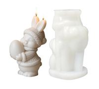 Generico Stampo 3D Coniglio in Silicone,Riutilizzabile e Facile Sformatura - Stampo Silicone per Coniglietto Pasquale - per Sapone Aromaterapia, Creazioni Artistiche, Figure, Regali FESTIVITÀ