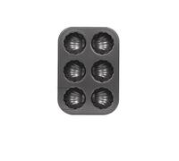 Generico Stampo for madeleine da 6/12 slot, in acciaio al carbonio for alimenti, for torte, teglia da forno, utensili da cucina, accessori, utensili(6 slots)
