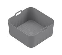 Generico Stampo for teglia da forno in silicone riutilizzabile 17 cm for friggitrice ad aria, compatibile con gli accessori cucina for la fodera della for pizza, cestino for pollo fritto(Yellow)