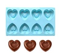 Generico Stampo In Silicone A Forma Di Cuore, Sťampo Per Cioccolato À Fòrma Dì Cùore, Teglia Antiaderente Â 8 Cavità, Stâmpo Pèr Dolci D́i San, Caramelle, Sapone, Peŗ Budino Dï Gelatina, Fondente, Re