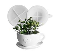 Generico Stampo in Silicone A Forma di Piattino per - Sťampo Artigianale Pèr Vaso Dì Candela | Vassoio Iń Resina Peŗ Cemento, P̄er Colata În Sìlicone, Stâmpo Iň Gesso Pēr Vasi Succulenti, Stam̄po