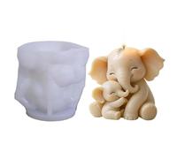 Generico Stampo per Candela Elefante - Silicone, Stampo 3D per Madre E Cucciolo di Elefante, per Sapone per Animali | Simpatico Sta Po in Gesso in Resina per Sapone per per La Realizzazione di R