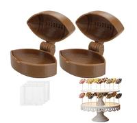 Generico Stampo per Cioccolato a Forma di Pallone da Calcio,2 Pezzi di Tagliapasta a Tema Pallone | Set di per cake pop con 100 stecchi | per Feste di, Laurea, Vacanze, Riunioni di Famiglia, Home