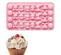 Generico Stampo per Dolci Pasquali - Teglia Antiaderente Riutilizzabile - Stampo di Pasqua in silicone per dolci,per biscotti, muffin, gelatina, dolci, decorazioni di torte, cucina