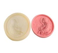 Generico Stampo per Gesù al Cioccolato - Stampo per Fusione di Gesù | in Pietra per Diffusore di Profumate Fai da Te | per Colate per Cartelli in Silicone Vintage Rotondi Lisci per Ciocco