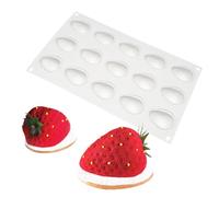 Generico Stampo Per Torta In Silicone - Stampo Per Mousse A Forma Di Fragola Con 15 Cavità,Accessorio Da Cucina Per Dolci, Stampo Flessibile Per Fondente, Cioccolatini E Cheesecake